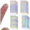 16 Sheets Round Clear Number Stickers 1-200 - Sparkling Self Adhesive Labels for Organizing Storage B & Boxes