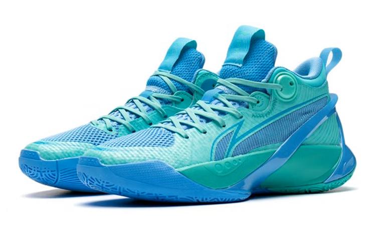 Li Ning YOUNG Sonic 10 V1 Cushioning, Wear Resistant Mid Top Basketball Shoes Neon Jade Green Teenagers YKBS022-3