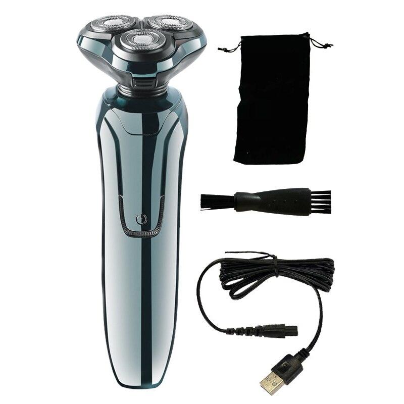 Floating Three Blade 4D Electric Razor For Mens Whole Body Washing Razor Rechargeable Intelligent Electric Shaver Men