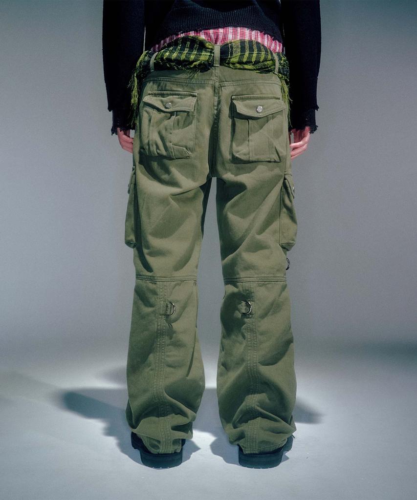 Beikeonteuakaibeu Men Scottie Semi Boots Cut Pants Khaki