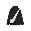 Jachetă țesută Swoosh Sportswear Femei Negru/Alb Bărbați Streetwear BV3685-011