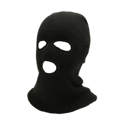 1 Stück Vollgesichtsmaske, drei 3-Loch-Sturmhauben, gestrickt, Armee, taktische CS, Winter, Radfahren, Skimaske, Mütze, Schal, warme Gesichtsmasken
