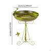 Iron Bird Bath Bowl Freestanding Birdbath Decorative Multipurpose Standing Garden Supplies Feeder