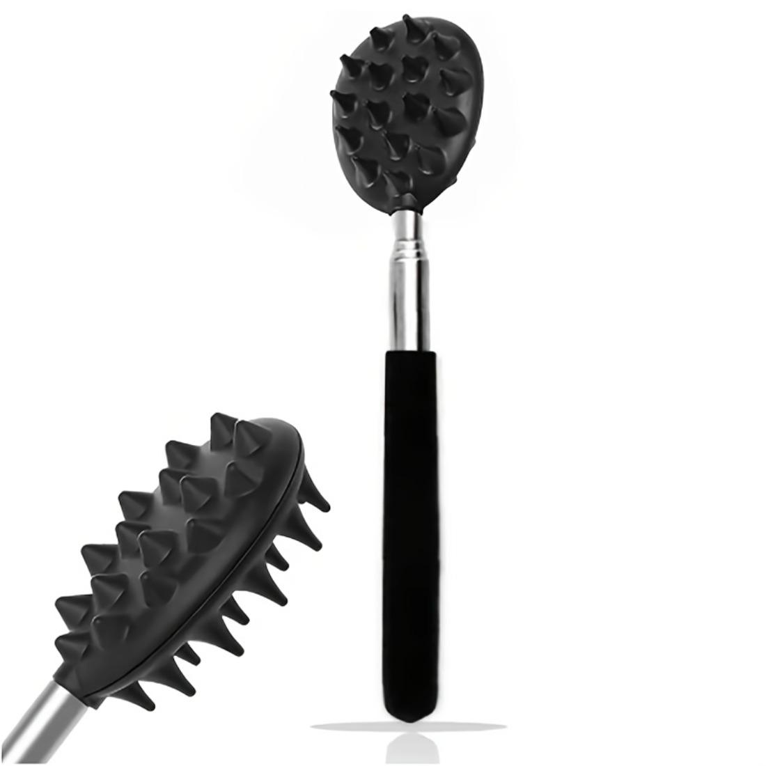 

Retractable Cactus Back Scratcher with 1/4 & 1/2 Extendable Spikes, Heavy-duty PVC Itch Relief Tool чёрный