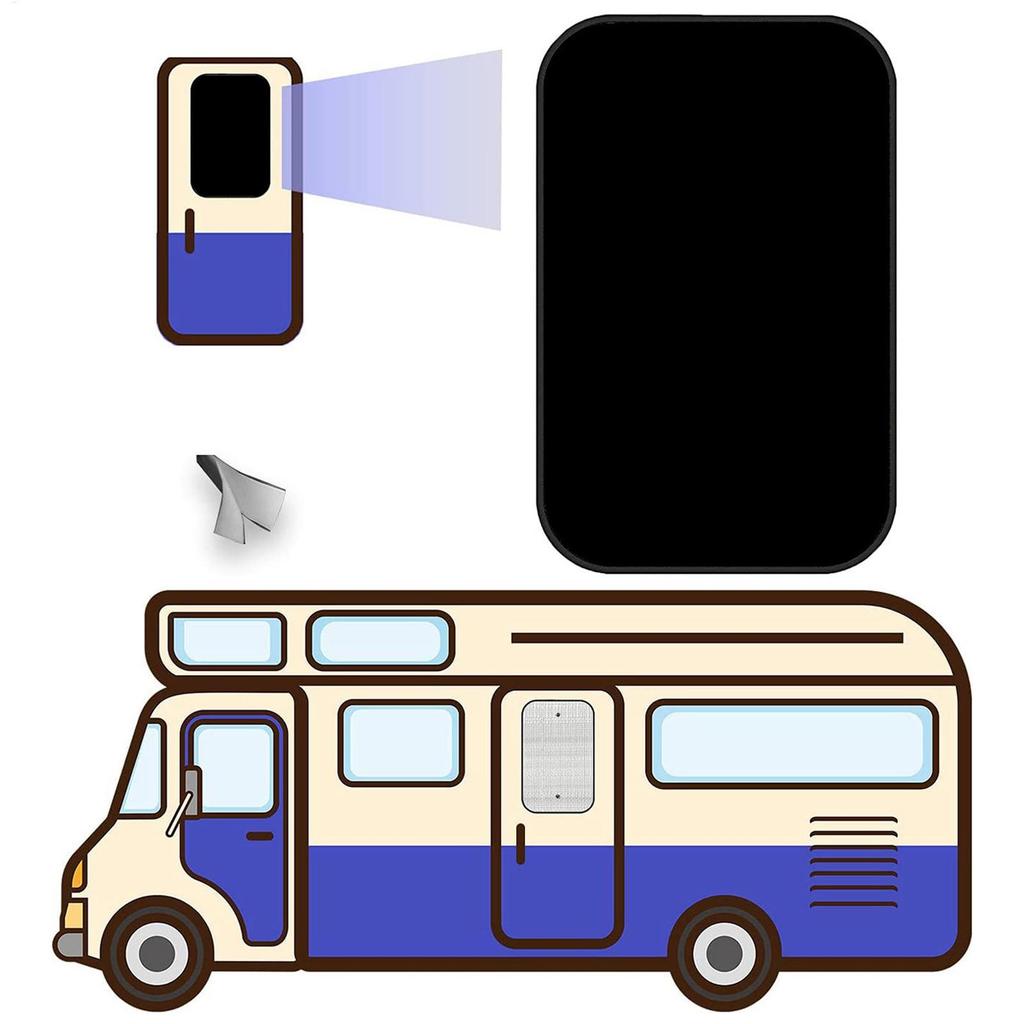 RV Door Window Shade Foldable Window Shades Removable Sunshade Protector Screen For Awning Motorhome Van Camping Outside