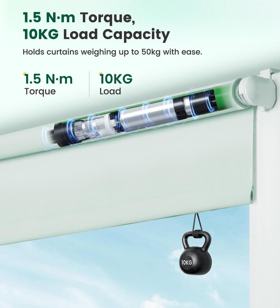 Smart Zigbee Roller Shutter Motor for Voice-Controlled Electric Curtains