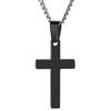 60cm Length Mens Cross Pendant Necklace Stainless Steel Link Chain Necklace Statement Jewelry