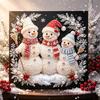 Kit Pittura Diamante Natale Fai da Te Babbo Natale Renna Mosaico Pittura con Perline Artigianato per Decorazione Murale Casa Festiva