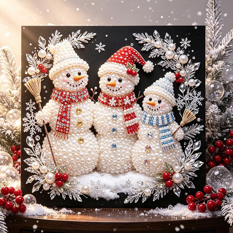 Kit Pittura Diamante Natale Fai da Te Babbo Natale Renna Mosaico Pittura con Perline Artigianato per Decorazione Murale Casa Festiva
