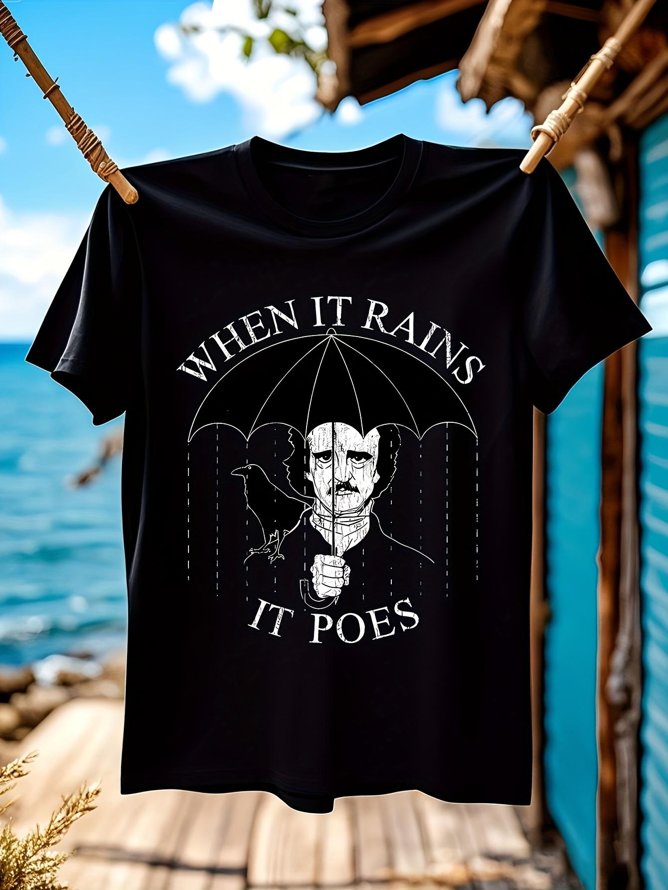 Gothic Literary Tshirt - Edgar Allan Poe Inspired When It... S