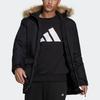 Adidas Utilitas Outdoor Sports Hooded Parka Jacket Men Outerwear Black GT1699