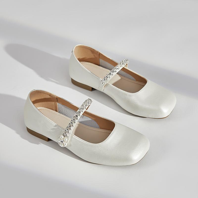 Fashion AIYUQI 2025 New Women's Mary Jane Shoes Non-slip Square Toe Flat Shoes Female Large Size Ballet Girl Shoes