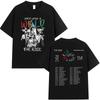 Kpop The Rose Once Upon AWRLD World Tour T Shirt Unisexs Hip Hop Korea Short Sleeve Tshirts Unisex Cotton Hip Hop Clothing Tees