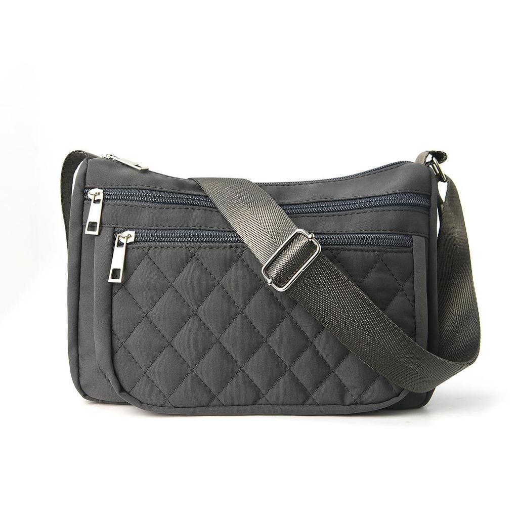 Feihong Women's Diamond Lattice Crossbody Bag - Large-Capacity Embroidered Shoulder Backpack