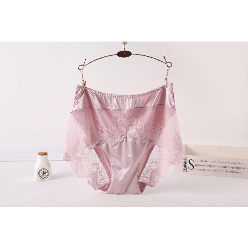 Hoher Slip mit Taille, Übergröße, Dessous, Unterwäsche für Damen, Unterwäsche, modale Spitze, rotes Höschen