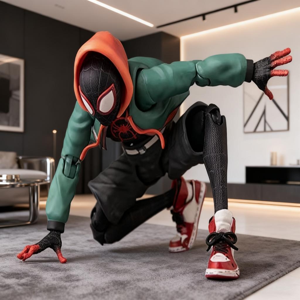 מארוול ספיידרמן אירוע דגם ספיידרמן מיילס SV SHF מוראלס פני פארקר דמויות אנימה צעצוע עם אביזרים