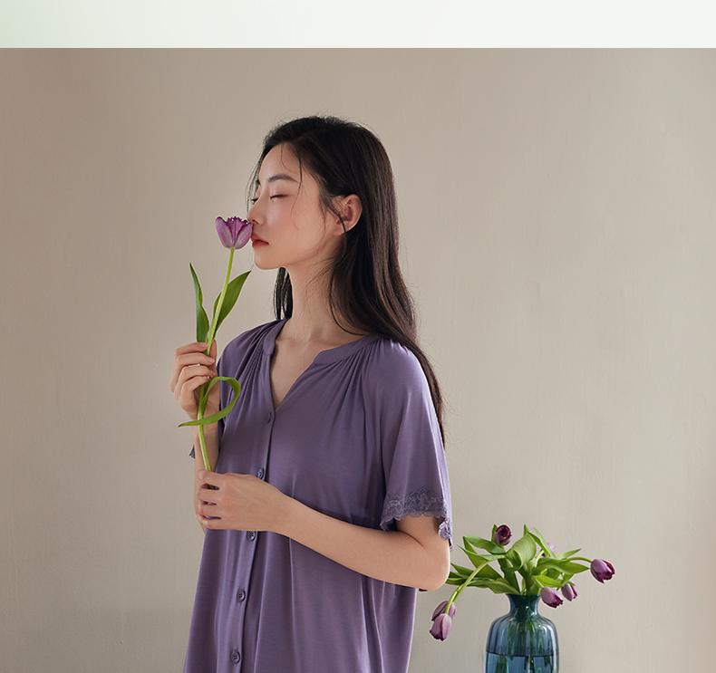 Xuan Liang Soft Pajama Women's Summer Thin Modal Short Sleeve Seven Leg Pants Ice Silk Cool Large Home Furnishing Set