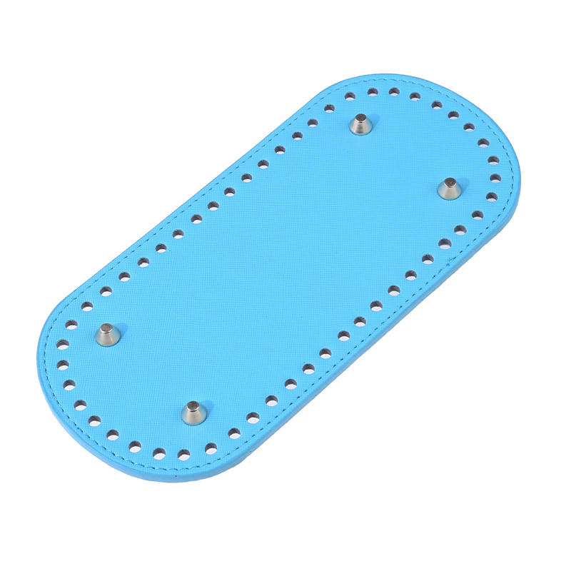 Creative Oval Shape DIY Hand Stitched Woven Bag Cushion Base with Holes Rivet Bottom Accessories
