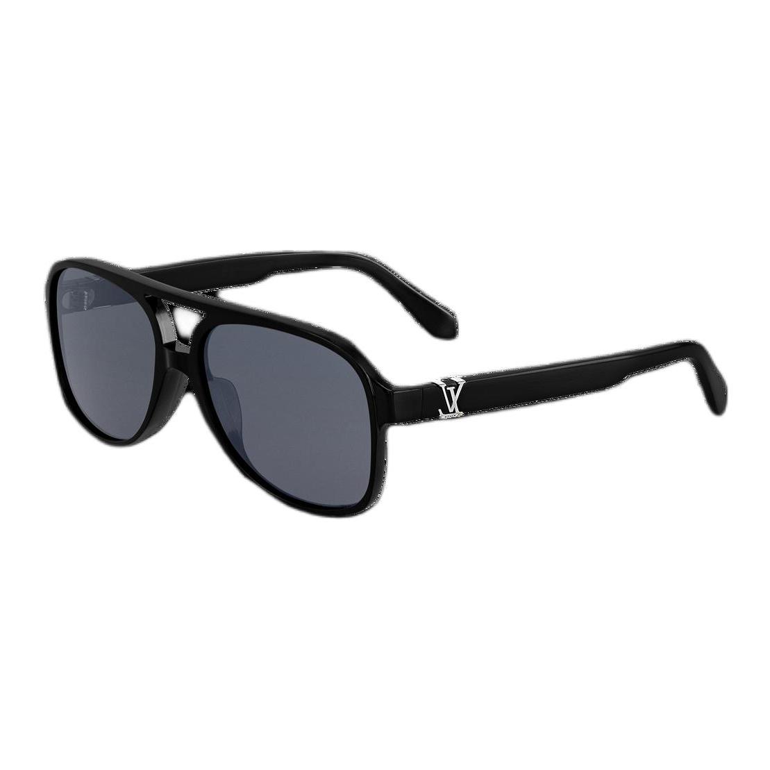 

Louis Vuitton Personalized Design Acetate Pilot Style Sunglasses Unisex sunglasses Black Z2866U -,Black