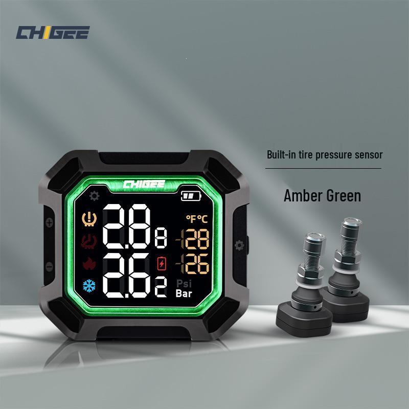 CHIGEE G3 Motorcycle Tire Pressure Monitor: Wireless, Built-in for Electric Vehicles