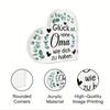 1 pièce Panneau Acrylique en Forme de Cœur - 'Le Bonheur C'est Avoir une Grand-Mère Comme Toi' en Allemand, Design Feuille Verte & Cœur, Décoration de Bureau Parfaite