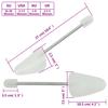 Vidaxl Shoe Trees, 5 Pairs, White, EU 35-38, Plastic