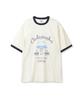 CGP Surfer Cat Ringer Short Sleeve T-Shirt - Cream