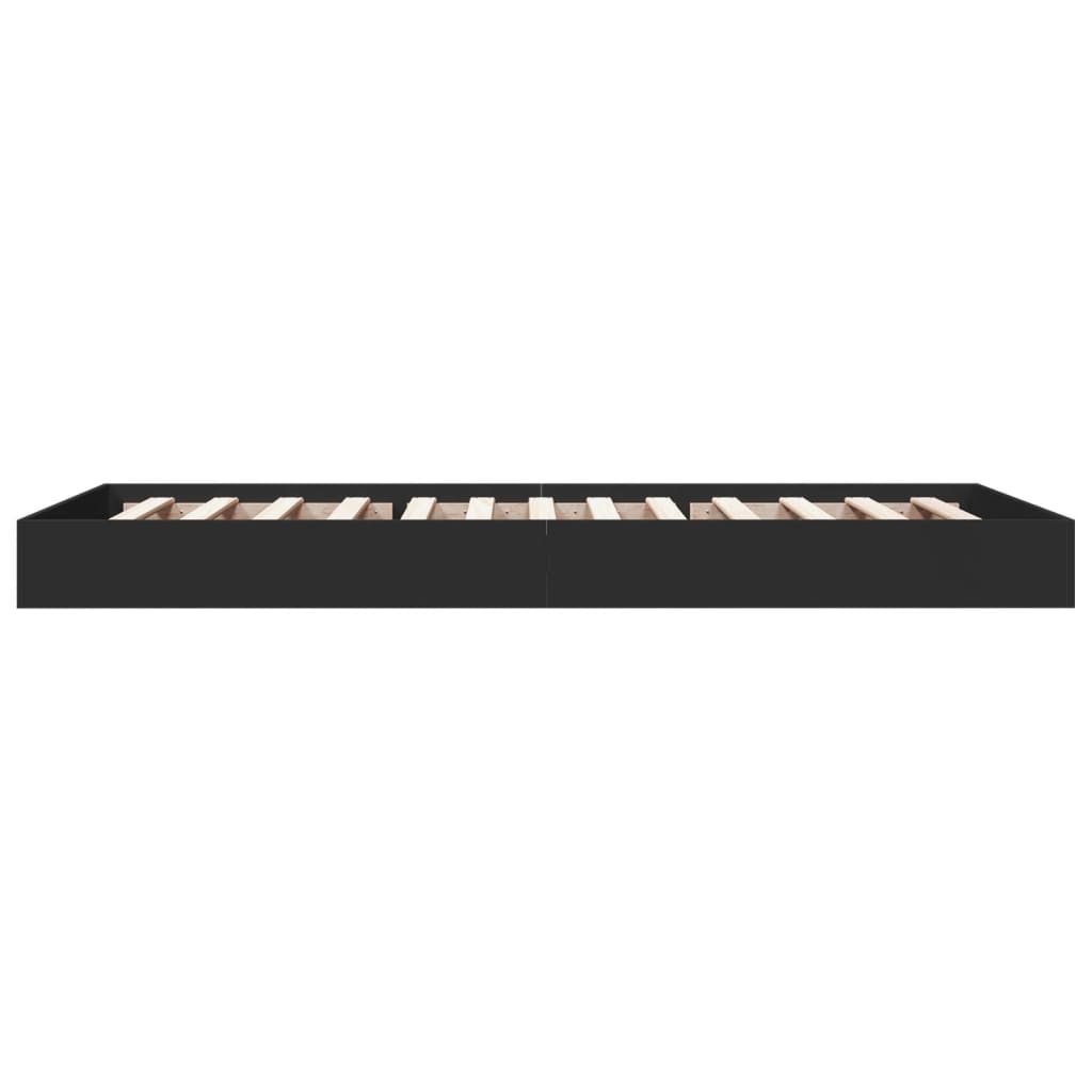 Bed Frame Black 75x190 cm Particleboard