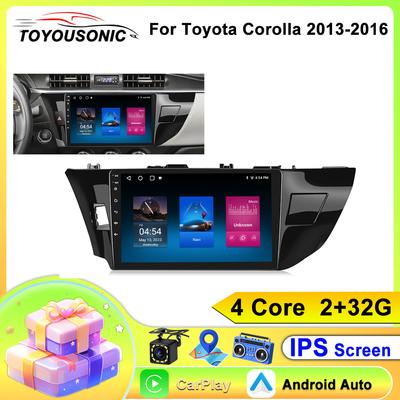 Carplay Android Auto Araba radyosu Toyota Corolla 2013-2016 İçin Autoradio Multimedya oynatıcı GPS Stereo araba akıllı sistemler FM