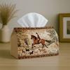1pc Two Sizes Available Party Tissue Box,British Pastoral Art,Multifunctional Tissue Holder,Fox Hunt Scene Element,Outdoor Party Supplies, Everyday De