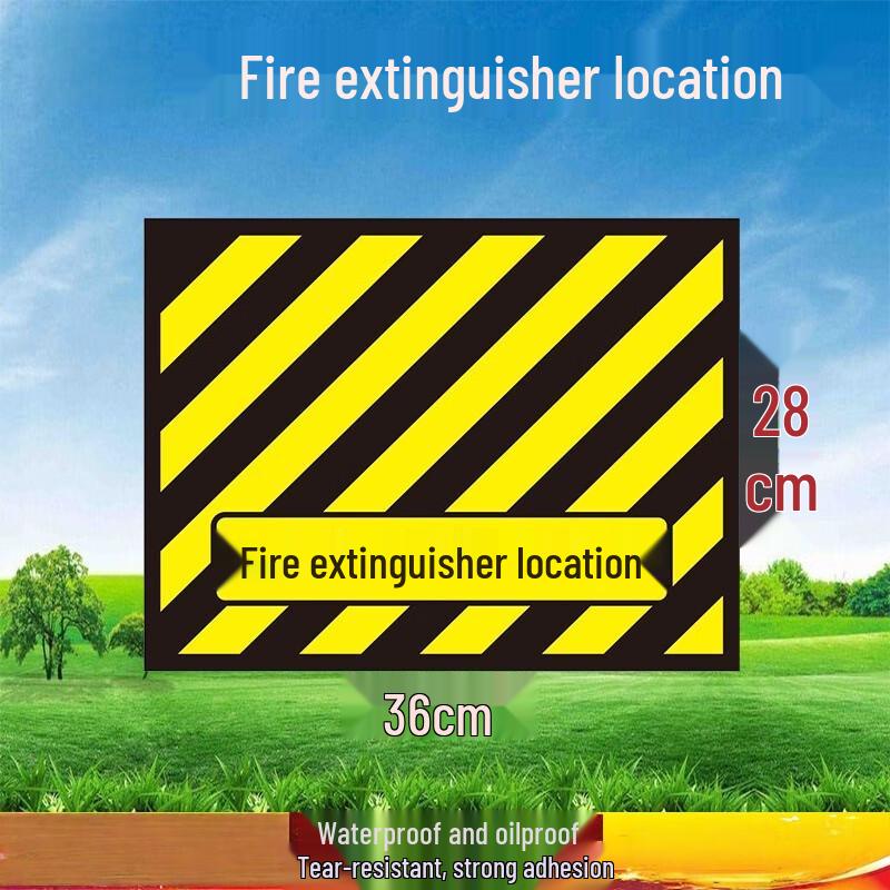 WEZHO Fire Extinguisher Location Floor Sticker
