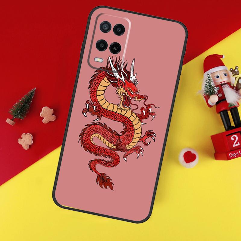 Japanese Dragon Style Case For Oppo A5 A6 Pro A15 A57 A17 A54 A74 A94 A76 A16 A96 A40 A60 A80 A18 A38 A58 A78 A98