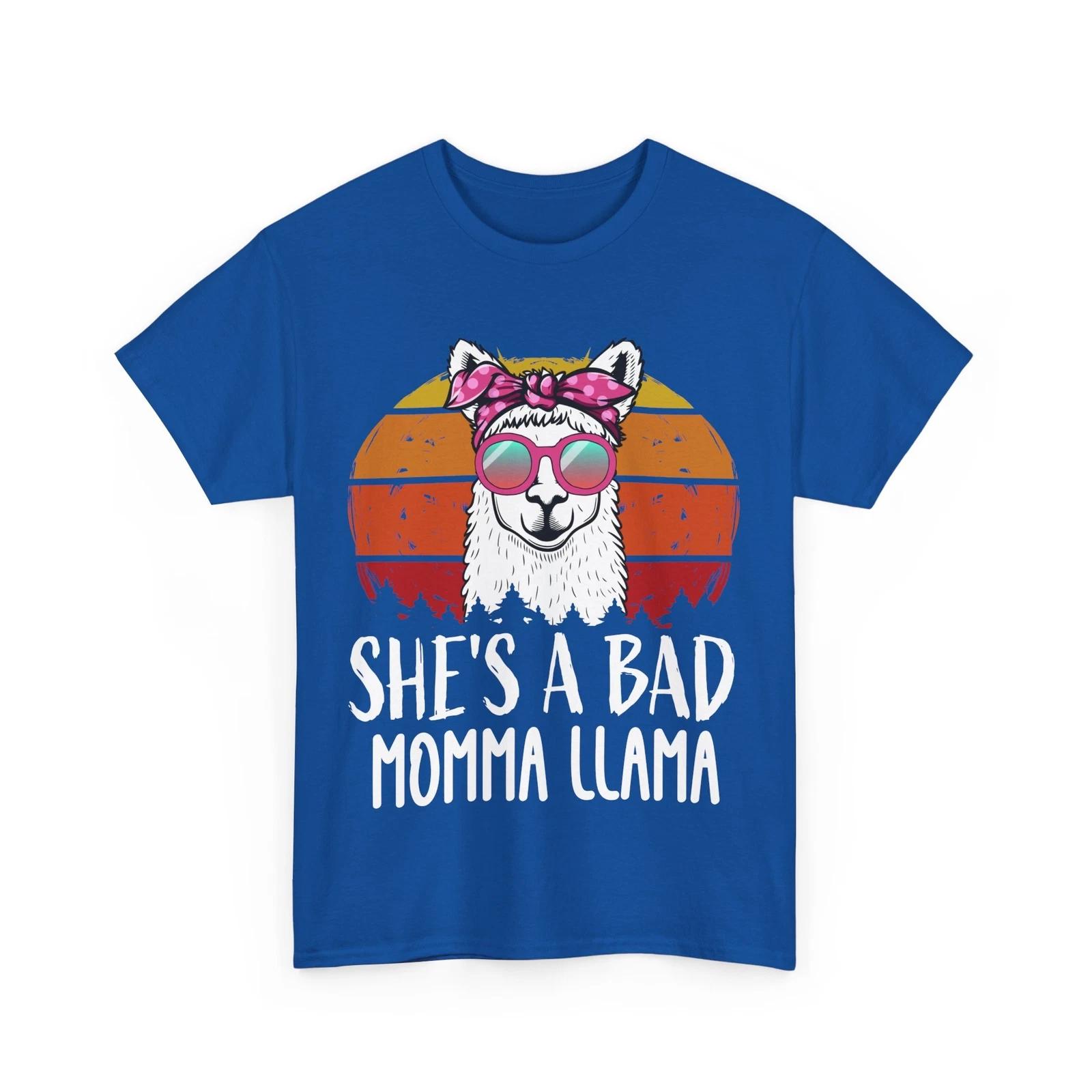 She s a Bad Momma Llama Shirt, Llama Animals Lovers Mom Shirt S