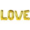 1 Set of 32inch Love Balloons, Love Aluminum Foil Balloons, Gold and Silver Love Balloons, Suitable for Holiday Parties, Proposal Ceremoni