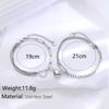 2PCS Simple Fashion Stainless Steel Bracelet Set for Couple Unisex Women Men Lover Heart Silver Color Chain Bracelets Jewelry