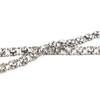 Rhinestone Close Chain Shiny Firm Claw Drill Chain for Crafts Sewing DIY Jewelry Wedding DecorationGun Gray