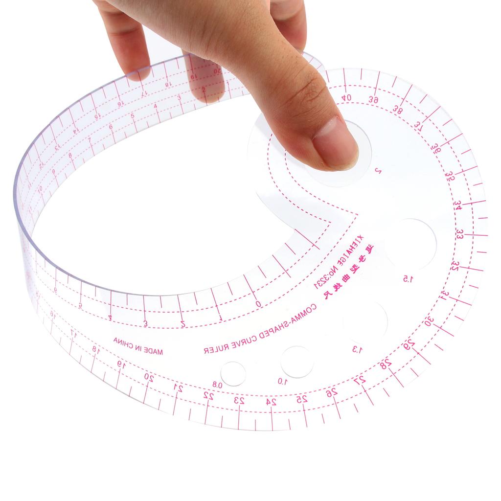 Rigle de Cusut DIY, 2 Buc/Set Riglă Curbă în Formă de Virgulă, Riglă Curbă Franceză pentru Croitorie, Mâneci de Schițat Haine pentru Designeri Croitori Începători