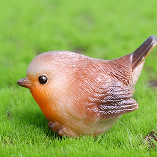 Yousheng Mini Bird Figurine Tiny Resin Bird Cake Topper Miniature Bird Animal Figure for Dollhouse Accessories Fairy Garden Plant Pot Ornaments
