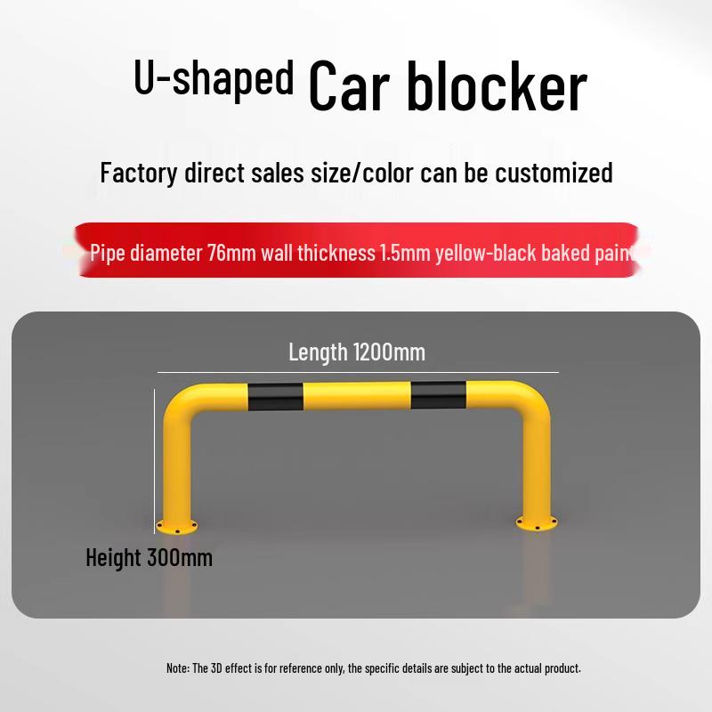 Heavy-Duty Steel Pipe Parking Barrier and Vehicle Stopper