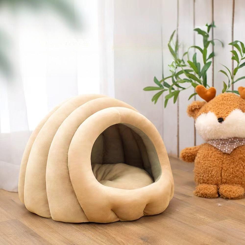 

NEW Thickened Plush Large Winter Warm Pet Bed for Cats & Small Dogs ,Secure Enclosed Design Indoor/Outdoor Use,Plush Cat s House L розовый