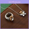 Bear Velvet Highend Necklace And Ring Set With Sparkling Gemstone Details Ladies For