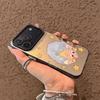Silver Foil Star Cartoon Case for Apple 11/12/13/14/15/16/17 Pro and Pro Max