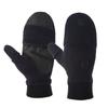 Winter Warm Gloves Fingerless Convertible Thermal Mittens Gloves Windproof Polar Fleece Warm Men Women Double-layer Flap Gloves
