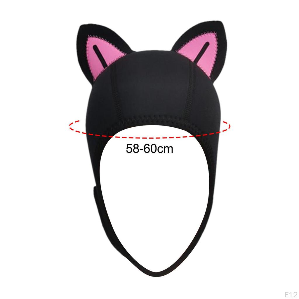 Cat Ears Hood for Women And Kids with Adjustable Chin Strap Water Activities