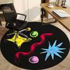 1pc Colorful Shapes Chair Carpet for Office, Round Non Slip Durable Large Size Office Carpet, Suitable for Office