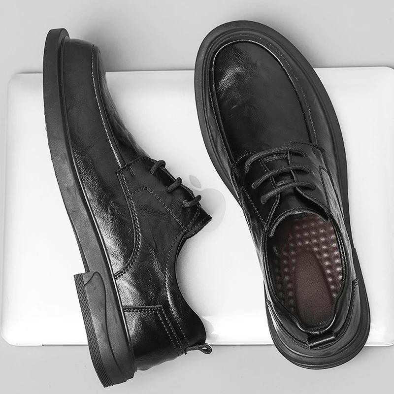 Fashion Leather Men Oxford Shoes Brown Black Mens Dress Shoes New Fashion Office Mens Shoes Business Oxfords Casual Formal Footwear Male