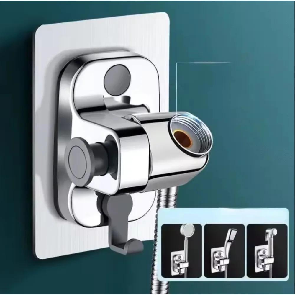 HOT 360° Adjustable Shower Head Holder Wall Mounted Shower Holder Self-Adhesive Showerhead Handheld Bracket Bathroom Accessories
