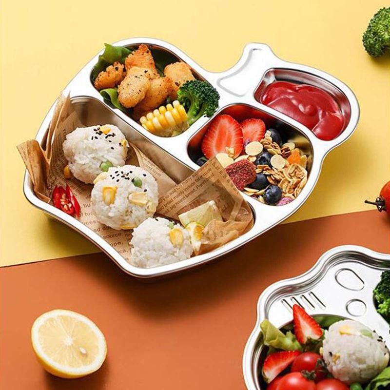 Delade tallrikar Barn Småbarn Bebisar Kompakta tallrikar Serveringsfat Middag Mellanmål Camping Rätter Material i rostfritt stål