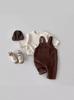 Korean Style Autumn Corduroy Overalls for Infants and Toddlers - Unisex, Multi-color Casual Outfit