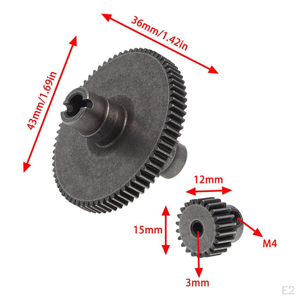 Hardened Metal Sprocket PINION GEAR RC Transmission Du for 104001 Cars Accessories Spare Parts
